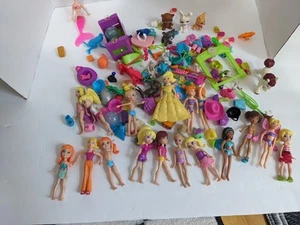 Huge Lot of Vintage Polly Pocket Dolls Figures Clothing Accessories Pets - Picture 1 of 10