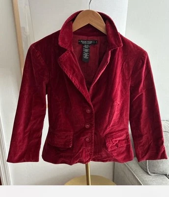 Blazer Rampage Vintage Rojo Terciopelo Grunge Goth WhimsyGoth Y2K Años 90’s Vacaciones M Foto 1 de 4