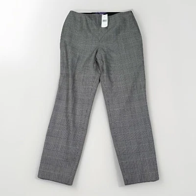 Новый с Ярлыками Ralph Lauren фиолетовый ярлык брюки женский размер 12 Glen клетку шерсти сделано в США - Изображение 1 из 4