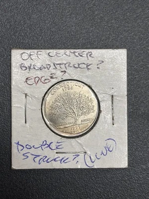 1999 P Connecticut Statehood Quarter Program Broadstrike Error OC? Broad Strike - Image 1 of 3