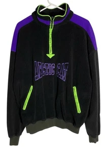 Pullover bordado de colección Arcticwear Arctic Cat polar 1/4 cremallera para hombre M 48" pecho - Imagen 1 de 8
