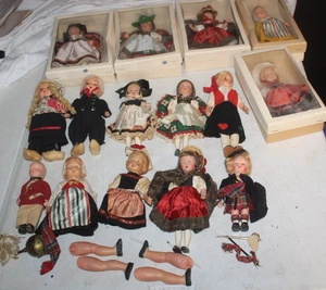 Lot Vintage German & Holland Dolls Plastic Puppen Rosetta TLC some boxes - Picture 1 of 14