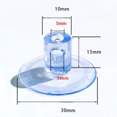 10pc Dual Hang Suction Cups W/Side Hole Plastic/Rubber Casement Suckers - Image 1 of 4
