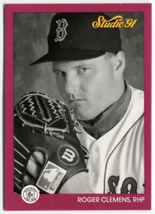1991 Leaf Studio #14 Roger Clemens Boston Red Sox - Foto 1 di 2