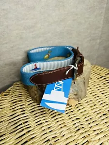 REEL POINT SHELTER ISLAND Oak Hill Country Club Member Belt Turq 32 Nwt Rare! - Picture 1 of 12