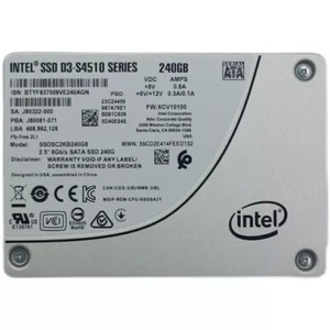 Intel SSD D3-S4510 Series SSDSC2KB240G801 240GB 2.5" SATA3 Solid State Dr -USED - Picture 1 of 4