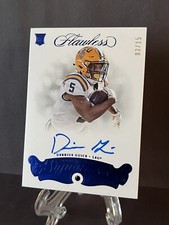 2018 Panini Flawless Collegiate Sapphire Diamond Gem Derrius Guice RC AUTO /15 