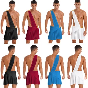 Disfraz de Toga para Hombre Fiesta de Halloween Vestir Guerrero Griego Antiguo Romano Juegos con disfraces - Imagen 1 de 49