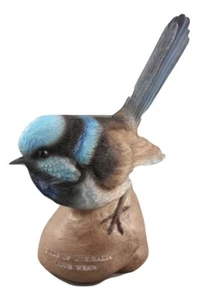 Money Box Statue Ornament Figurine Home Decor  - Australian Blue Wren - Picture 1 of 6