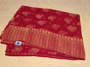 My Ocean Pareo Beach Wrap Red Yellow Sarong 46”x68” Made Bahamas Beauty - Picture 1 of 5