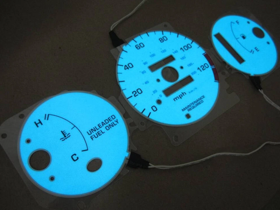 Medidores de brillo de cara blanca para Honda Civic DX 1996-2000 sin RPM AT automático Foto 1 de 4