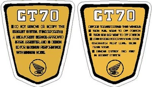 CT70 K2 1973 CT-70 frame side decals, graphics - Picture 1 of 2