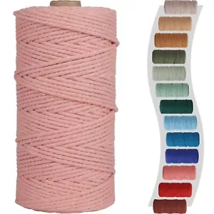 Macrame Cord 3mm 220yards 200 Meters Meat Pink Macrame Supplies Macrame Yarn ... - Picture 1 of 7