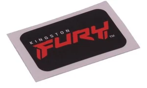 Kingston Fury Front Gaming Case Sticker Badge Logo Étiquette PC Boîtier Autocollant - Photo 1/1
