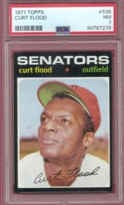 Topps #535 1971 PSA 7 Curt Flood Senators - Imagen 1 de 1
