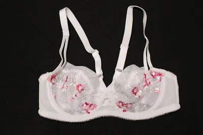White sheer lace embroidered underwire Bra - Size 30B - Image 1 of 4