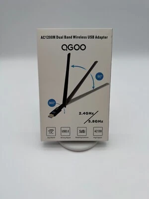NEW! QGOO AC1200M Wireless Dual-Band USB Adapter - Black - Image 1 of 2