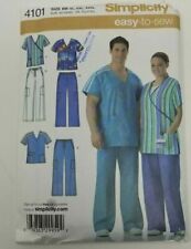 Simplicity 4101 Easy Sew Sewing Pattern Scrubs Tops and Pants Unisex Plus Xl +