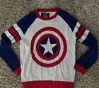 Captain America Shield Intarsia Men  Sweater- XL