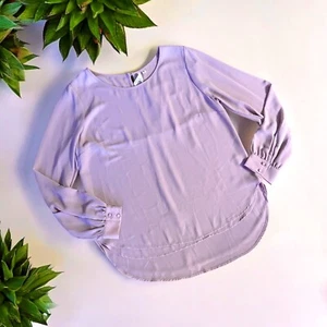 NWT $68 Bellatrix Dusty Rose Pink Long-Sleeve Layered Hem Blouse - Size L - Picture 1 of 4