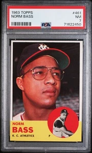 1963 Topps #461 Norm Bass Kansas City Athletics PSA 7 NM Semi-High# HIGH GRADE! - Picture 1 of 3