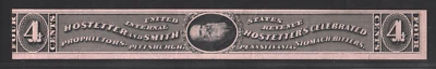 RS132c Hostetter and Smith, PA. Medicine Proprietary Revenue 4c Black Vivid Pink - Image 1 of 3