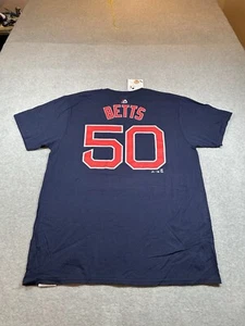 Boston Red Sox Majestic Mookie Betts 2018 World Series Champions T-Shirt L #50 - Picture 1 of 10