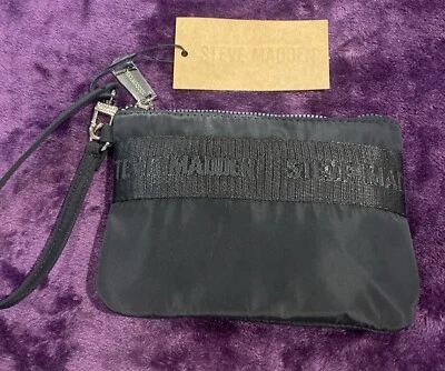 Steve Madden Muñequera Negra Cartera Bolsa de Maquillaje Foto 1 de 4