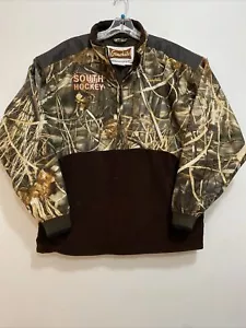 Gamehide Large Sz12 Pullover 1/2 Zip Duck Blind Mossy Oak Hunting Fleece Jacket - Picture 1 of 12