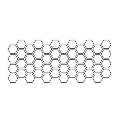 Hexagon Honeycomb Graphics Waist Line Sticker Modification Car Body Vinyl Decal - Image 1 of 4