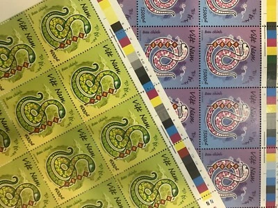 Sello Vietnam 2024 Año Serpiente Tet Año Nuevo Lunar Chino 2025 MNH Hoja Completa Foto 1 de 3