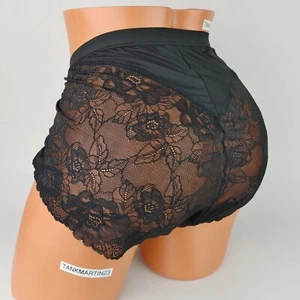 NWT LANE BRYANT CACIQUE PLUS NO SHOW FULL BRIEF 18/20 PLUS BLACK LACE BACK - Picture 1 of 6
