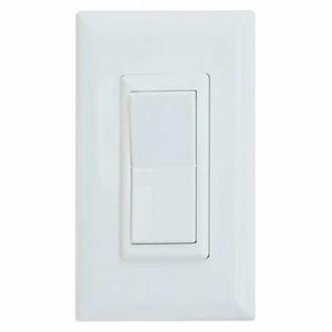 Interruttore da parete decoratore bianco casa mobile/camper Wirecon con piastra - Foto 1 di 4
