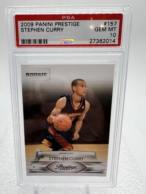 Panini Prestige 2009 Stephen Curry novato PSA 10, gema como nueva, RC, Warriors Foto 1 de 2