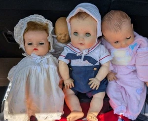 VERY RARE VINTAGE ANTIQUE DOLLS IDEAL EFFENBEE LASTIC PLASTIC AMER CHAR - Picture 1 of 10