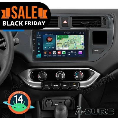 Autoradio Für Kia Rio III UB 2012-2014 4+64GB Android 14 GPS Navi CarPlay DSP FM - Bild 1 von 4