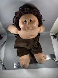 Vintage 1983 Cabbage Patch Kids Puppe 16 Zoll braune Haare Garn Xavier Roberts signiert - Bild 1 von 13