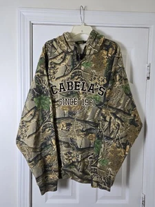 Cabela's Embroidered Camo Hoodie Sweatshirt Men's Size 3XL Seclusion 3D Pattern - Picture 1 of 5