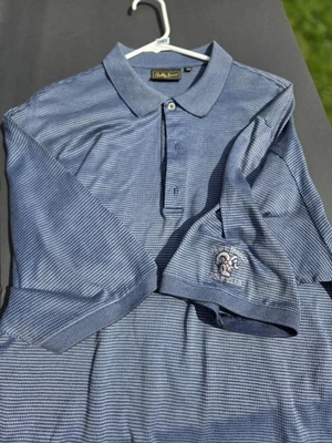 Camisa de Golf Colección Bobby Jones XL Azul Banff Springs Hecha en Italia Algodón #63 Foto 1 de 4
