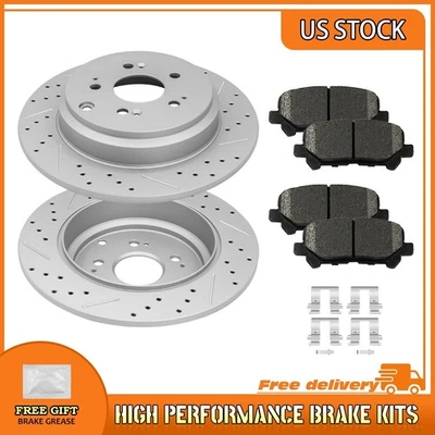 Pastillas rotores de freno traseros perforados para Acura MDX/ZXD 2007-2015 Honda Pilot Odyssey Foto 1 de 4