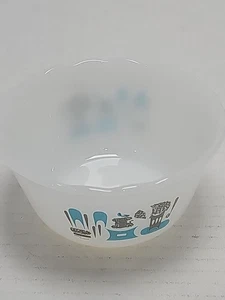 Taza Ramekin Fire King Atomic Blue Heaven Natillas/Berry MCM - Imagen 1 de 6