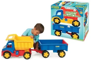 Wader XXL Truck Gigant mit Anhänger / Handwagen Set Kipplaster Funnktion - Bild 1 von 3