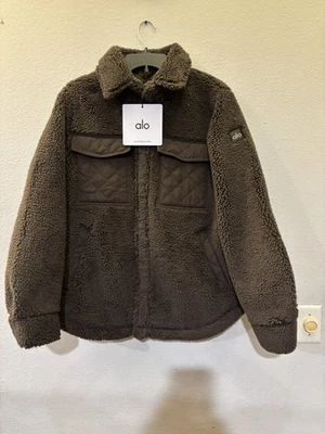 Alo Sherpa Edge Shacket , Espresso Color, Size Large - Image 1 of 3