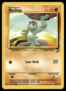 Machop Common Base Set 2 078/130 LP Pokémon TCG - Picture 1 of 2