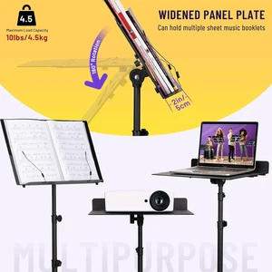 CAHAYA Sheet Music Stand Matte Black Material: Not Easy to Be Scratched Dual ... - Picture 1 of 12
