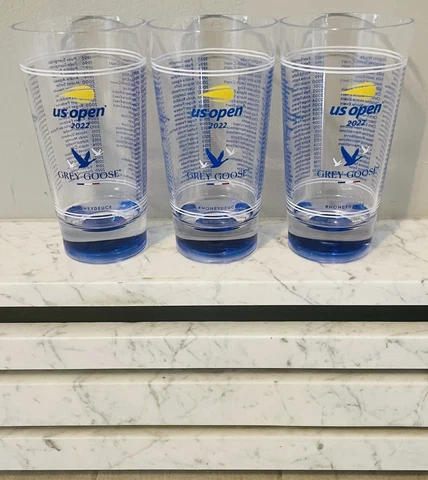 3 US OPEN 2022 TENNIS GREY GOOSE VODKA HONEY DEUCE PLASTIC TUMBLER CUPS LIMITED Cover