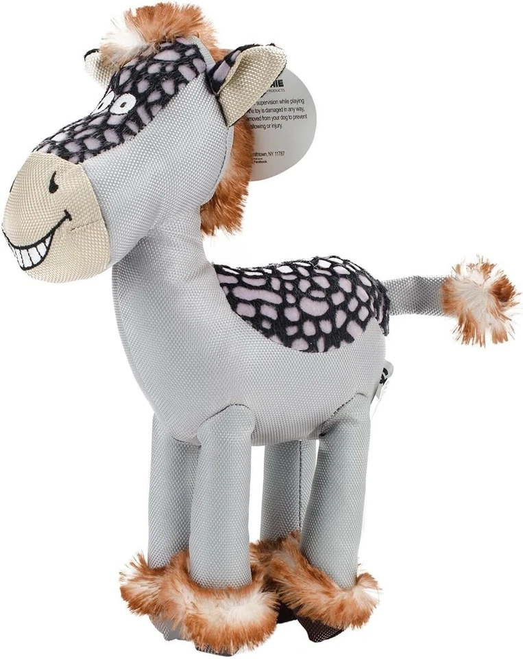 NUEVO JUGUETE PARA PERRO CABALLO BROMA-A-DOT con chirrido relleno y detalles peludos no tóxico Foto 1 de 1