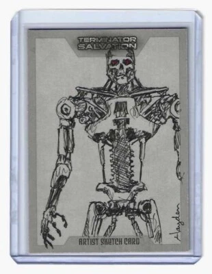 2009 TOPPS TERMINATOR SALVATION - ARTIST SKETCH CARD 1/1 HAYDEN DAVIS #1 - Image 1 of 2