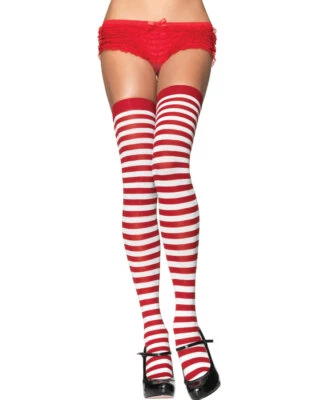 Medias nuevas a rayas opacas hasta el muslo pierna Avenue 6005 Foto 1 de 2