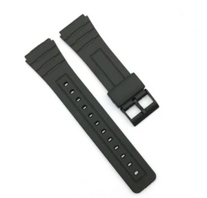 Kunststoff Uhrenband Modell Caso-PR schwarz 18 mm, kompatibel Casio Uhren - Picture 1 of 2